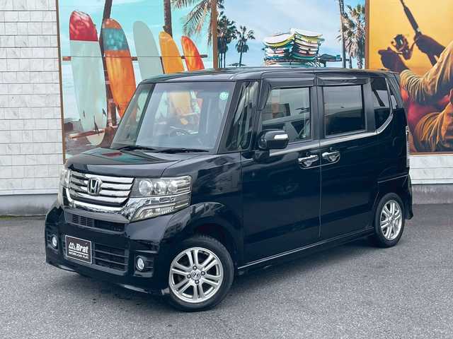 ホンダ Ｎ ＢＯＸ カスタム G Lパッケージ 宮崎県 2012(平24)年 6.5万km クリスタルブラックパール 両側パワースライド　/カロッツェリアＳＤナビ　/フルセグＴＶ　/Ｂｌｕｅｔｏｏｔｈ　/ＤＶＤ　/ＥＴＣ　/バックカメラ　/スマートキー　/ドアバイザー/純正フロアマット
