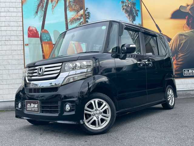 ホンダ Ｎ ＢＯＸ カスタム G Lパッケージ 宮崎県 2012(平24)年 6.5万km クリスタルブラックパール 両側パワースライド　/カロッツェリアＳＤナビ　/フルセグＴＶ　/Ｂｌｕｅｔｏｏｔｈ　/ＤＶＤ　/ＥＴＣ　/バックカメラ　/スマートキー　/ドアバイザー/純正フロアマット