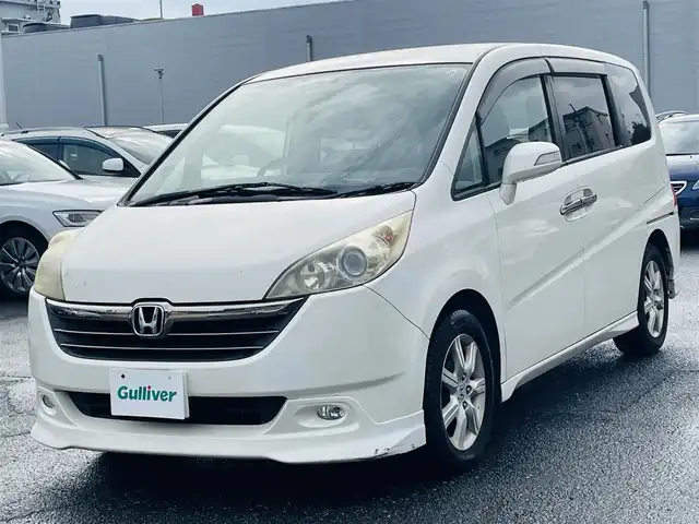 ホンダ ステップワゴン 24Z 千葉県 2006(平18)年 4.7万km 白 HDDナビ　（ワンセグTV、FMAMラジオ、CD）/パドルシフト/純正エアロ　（フロント、リア、サイド）/純正フロアマット/サンバイザー/ETC/電動格納ミラー/ウィンカーミラー