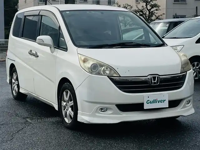 ホンダ ステップワゴン 24Z 千葉県 2006(平18)年 4.7万km 白 HDDナビ　（ワンセグTV、FMAMラジオ、CD）/パドルシフト/純正エアロ　（フロント、リア、サイド）/純正フロアマット/サンバイザー/ETC/電動格納ミラー/ウィンカーミラー