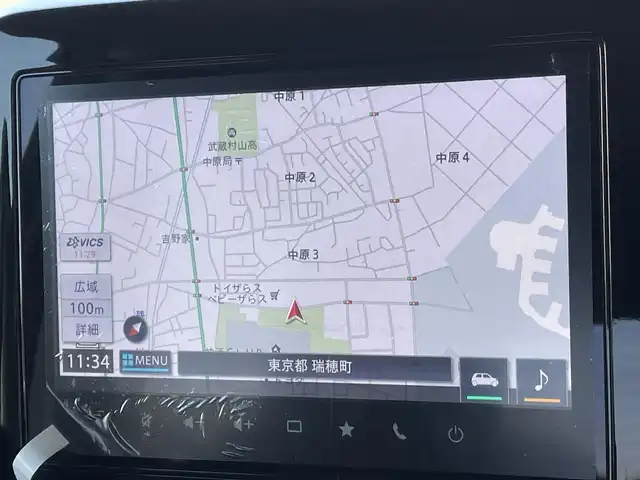 スズキ スペーシア ギア HYBRID XZターボ 東京都 2024(令6)年 1万km ベージュⅡ ワンオーナー　/純正９型メモリナビ＆フルセグ /・BluetoothAudio/・AppleCarPlay＆AndroidAuto/ヘッドアップディスプレィ /アラウンドビューモニター /両側パワースライドドア　/前席シートヒーター /ステアリングヒーター /セーフティサポート /（予防安全技術）/・デュアルカメラブレーキサポート２/・誤発進抑制機能/・低速時ブレーキホールド/・車線逸脱警報機能/・アダプティブクルーズコントロール/・標識認識機能/・発進お知らせ機能/LEDヘッドライト /Wエアバック＆ABS/保証書＆取説