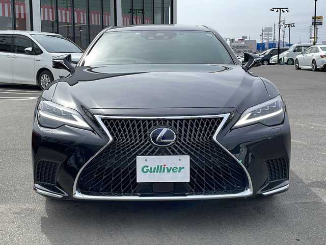 レクサス ＬＳ 500h バージョンL AdvancedDrive 岐阜県 2022(令4)年 5.1万km グラファイトブラックガラスフレーク 純正ディスプレイオーディオ　/全方位カメラ　/ドライブレコーダー　/レーダークルーズコントロール　/ビルトインＥＴＣ２．０　/サンルーフ　/衝突軽減システム　/パーキングアシスト　/盗難防止装置　/レーンキープアシスト/横滑り防止装置/前後コーナーセンサー/全席パワーシート/全席シートヒーター/全席エアシート/ステアリングヒーター/リア電動サンシェード/マークレビンソンオーディオシステム/LEDヘッドライト/オートハイビーム/オートライト/プッシュスタート/スマートキー