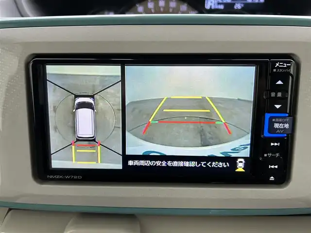ダイハツ ムーヴ キャンバス G メイクアップ VS SAⅢ 岡山県 2022(令4)年 1.7万km パールホワイトⅢ/ファインミントメタリック 2トーン 純正ナビ　衝突軽減ブレーキ　両側電動スライドドア　全周囲カメラ　ＥＴＣ　運転席シートヒーター　ＬＥＤヘッドライト　ドライブレコーダー　オートハイビーム　フルセグＴＶ　ＵＳＢ接続　Ｂｌｕｅｔｏｏｔｈ