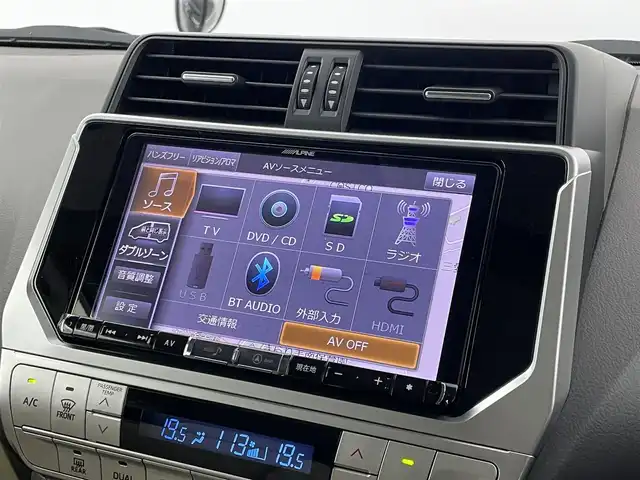 トヨタ ランドクルーザー プラド TX Lパッケージ 埼玉県 2023(令5)年 2.3万km 黒 ４ＷＤ　アルパイン９インチナビ　モデリスタエアロ　サンルーフ　フルセグＴＶ　ビルトインＥＴＣ　ベンチレーション　シートヒーター　　パワーシート　バックカメラ　　ベージュレザーシート　レーダークルーズ
