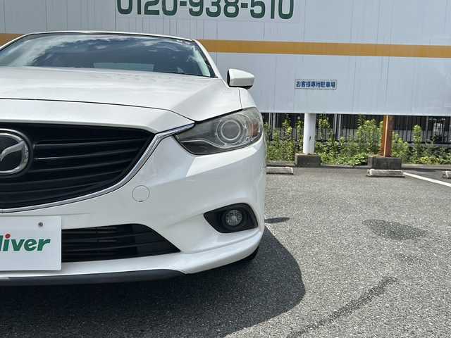 マツダ アテンザ セダン XD Lパッケージ 山口県 2013(平25)年 7.2万km スノーフレイクホワイトパールマイカ 社外ナビ/DVD/CD/BT/フルセグTV/バックカメラ/白レザーシート/前席パワーシート/シートヒーター/純正HIDヘッドライト/純正フォグランプ/オートライト/純正１９インチアルミホイール/革巻きステアリング/ステアリングスイッチ/パドルシフト/レーダークルーズコントロール/RVM/LKA/横滑り防止/スマートキー/ビルトインETC/純正フロアマット/純正ドアバイザー/電動格納ドアミラー