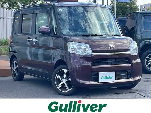 ダイハツ タント X SA Ⅲ 道央・札幌 2017(平29)年 3.8万km プラムブラウンクリスタルマイカ ・４WD/・衝突軽減ブレーキ/・純正ナビ/　CD＆DVD＆BT＆TV/・バックカメラ/・片側パワースライドドア/・アイドリングストップ/・コーナーセンサー/・オートエアコン/・オートライト/・プッシュスタート/・スマートキー/・純正エンジンスターター/・D席シートヒーター/・オートリトラミラー/・オートハイビーム/・鉄ホイール＆冬タイヤ積込/・純正フロアマット/・ドアバイザー/・スペアキー