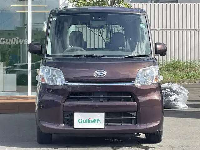 ダイハツ タント X SA Ⅲ 道央・札幌 2017(平29)年 3.8万km プラムブラウンクリスタルマイカ ・４WD/・衝突軽減ブレーキ/・純正ナビ/　CD＆DVD＆BT＆TV/・バックカメラ/・片側パワースライドドア/・アイドリングストップ/・コーナーセンサー/・オートエアコン/・オートライト/・プッシュスタート/・スマートキー/・純正エンジンスターター/・D席シートヒーター/・オートリトラミラー/・オートハイビーム/・鉄ホイール＆冬タイヤ積込/・純正フロアマット/・ドアバイザー/・スペアキー