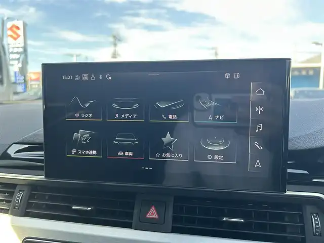 アウディ Ａ４ 45TFSIクワトロ Sライン 滋賀県 2021(令3)年 3.5万km デイトナグレーパールエフェクト Sラインプラスパッケージ/バーチャルコックピット/RSタイプグリル/ハーフレザー/・パワーシート/・全席シートヒーター /ACC/サイドアシスト/純正ナビ（DTV/BT/USB/CarPlay）/バックカメラ/コーナーセンサー /純正LEDヘッドライト/純正18インチAW