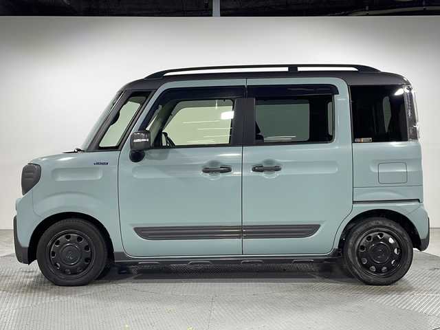 マツダ フレアワゴンタフスタイル ハイブリッドXT 広島県 2021(令3)年 4.8万km ライトブルー 純正８型ナビ/全周囲カメラ/両側パワースライドドア/シートヒーター/レーダークルーズコントロール/ドラレコ(前後)/ＥＴＣ/ヘッドアップディスプレイ/コーナーセンサー/オートハイビーム/衝突軽減/LEDヘッドライト/エアバッグ(運転席/助手席/カーテン)