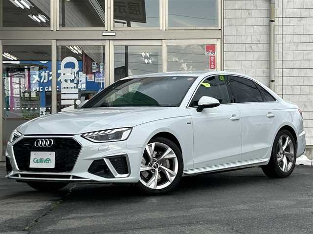 アウディ Ａ４ 40TDIクワトロ Sライン 岩手県 2023(令5)年 3.2万km グレイシアホワイトメタリック ワンオーナー/衝突軽減装置/ディーゼルターボ　/純正ナビ　/フルセグTV/ビルトインETC　/全方位カメラ　/アダクティブクルーズコントロール /純正前後ドライブレコーダー/パドルシフト /コーナーセンサー /前席シートヒーター/前席パワーシート/運転席シートメモリ /スマホ充電 /革ステアリング/横滑り防止装置/純正フロアマット/スマートキー×2/保証書 取説