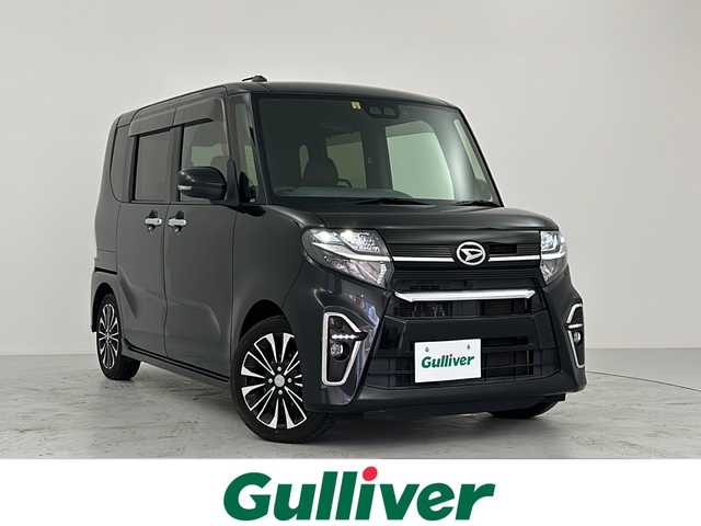 ダイハツ タント カスタム RS セレクション 大阪府 2020(令2)年 5.4万km ブラックマイカメタリック スマートアシスト/・衝突警報機能/・衝突回避支援ブレーキ機能/・車線逸脱警報機能/・車線逸脱抑制制御機能/・先行車発進お知らせ機能/・アダプティブクルーズコントロール/・レーンキープコントロール/・ブレーキ制御付誤発進抑制機能/・コーナーセンサー/・標識認識機能/純正ナビ /（CD/DVD/SD/BT/フルセグTV）/バックカメラ/両側パワースライドドア/LED ヘッドランプ・クリアランスランプ/・LEDフロントフォグランプ/・オートヘッドライト/合皮ハーフレザーシート/純正１５インチアルミホイール/シートヒーター/ステアリングスイッチ/スマートキー/ビルトイン ETC