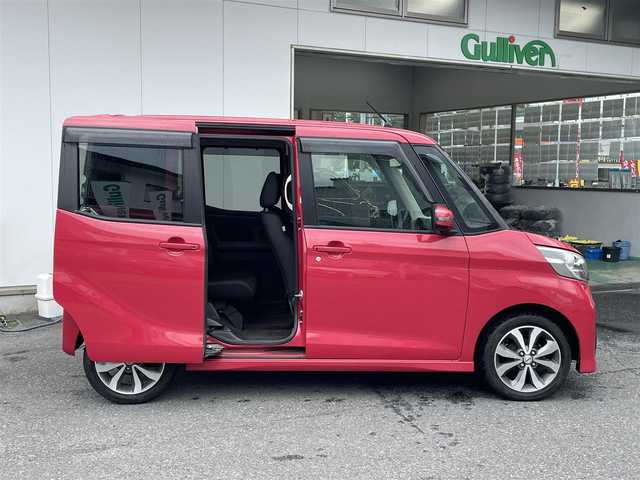 日産 デイズ ルークス ハイウェイスターX Gパッケージ 宮城県 2015(平27)年 5.2万km アゼリアピンク 純正フリップダウンモニター　/純正ナビゲーション　/　（フルセグテレビ・FM/AM・CD/DVD・/　Bluetooth・USB・iPod）/両側パワースライドドア　/全方位カメラ・バックカメラ/ワンオーナー　/　（保証書・取扱説明書・記録簿）/純正エンジンスターター　/ＥＴＣ/ダブル＋サイドエアバッグ/アイドリングストップ/電動格納ミラー/オートライト/社外AW付スタッドレスタイヤ積載/　（155/65・14インチ・溝5mm)