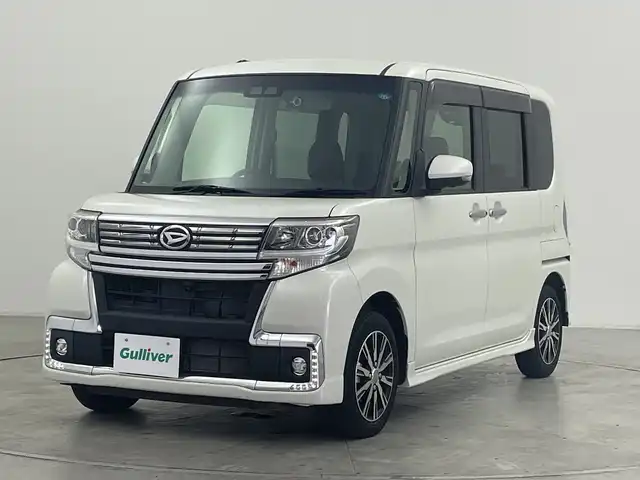 ダイハツ タント カスタムX トップED LTD SAⅢ 群馬県 2018(平30)年 1.5万km パールホワイトⅢ 純正８型ナビ　全周囲カメラ　衝突被害軽減ブレーキ　両側電動スライドドア　ハーフレザーシート　シートヒーター　ＥＴＣ　前後ドライブレコーダー　オートハイビーム　アイドリングストップ　ＬＥＤ　禁煙車