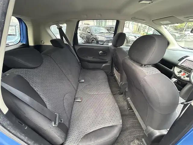 日産 ノート 15X SV +プラズマ 岡山県 2012(平24)年 6.9万km スカッシュブルー 登録時走行距離68170km/純正ナビ/(AM/FM/TV/DISC/BT)/ETC/スマートキー/電動格納ミラー/パワーステアリング/パワーウィンドウ/純正フロアマット/ハロゲンヘッドライト/取扱説明書/保証書/記録簿/フルフラットシート/