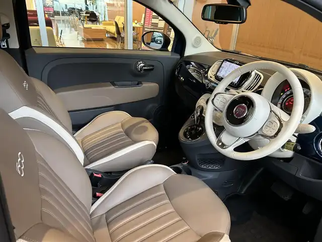 フィアット ５００ マーレブル 宮城県 2017(平29)年 1.6万km 青 限定車専用色：エピックブルー/ワンオーナー/ガラスルーフ/カロッツェリア製メモリナビ/フルセグTV/Bluetooth機能/バックカメラ/バックセンサー/ポルトローナ・フラウ製ブラウンレザーシート/純正15インチAW/キセノンヘッドライト/ETC車載器/キーレスキー