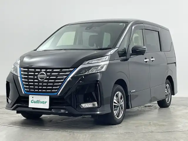 日産 セレナ e－パワー ハイウェイスター V 群馬県 2021(令3)年 3.8万km ダイヤモンドブラック 純正１０型ナビ　純正１１型後席モニター　全周囲カメラ プロパイロット　ハンズフリー両側電動スライドドア　衝突被害軽減ブレーキ　ドライブレコーダー　オートライト　ＬＥＤヘッドライト　ＥＴＣ　スマートキー