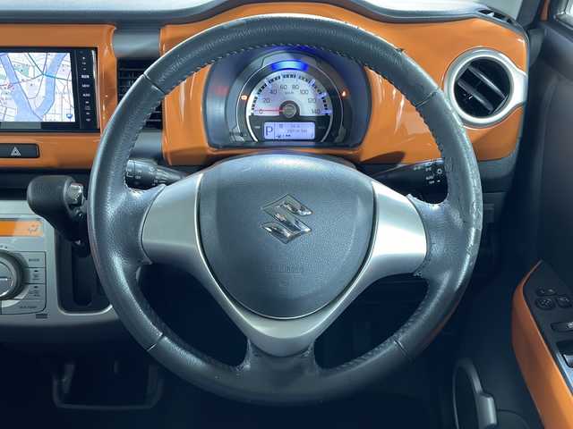 スズキ ハスラー X ターボ 広島県 2015(平27)年 1.9万km パッションオレンジマイカ/スペリアホワイト 社外ナビ/衝突軽減ブレーキ/シートヒーター/HIDヘッドライト/オートライト/スマートキー/ETC/ドライブレコーダー/純正15インチAW/フォグランプ/アイドリングストップ/横滑り防止装置