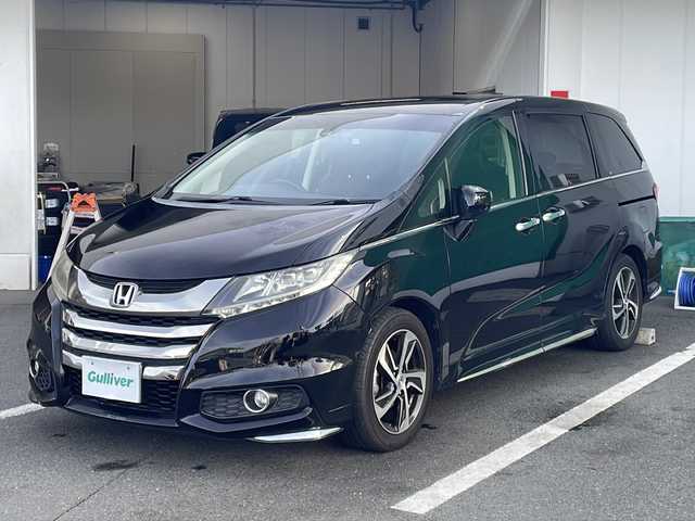 ホンダ オデッセイ アブソルート・Xホンダセンジング 京都府 2017(平29)年 6.6万km クリスタルブラックパール 純正８インチナビ　Ｂｌｕｅｔｏｏｔｈオーディオ　フルセグ　ＤＶＤ再生　バックカメラ　後席フリップダウンモニター　両側パワースライド　アダプティブクルーズコントロール　ＬＥＤヘッドライト　全方位ドラレコ