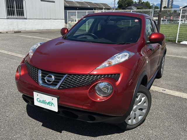 日産 ジューク 15RX 富山県 2010(平22)年 10万km ラディアントレッド ワンオーナー/スマートキー/純正メモリーナビ(HS310DW)/DVD/BT/フルセグTV/プッシュスタート/電動格納ミラー/ETC/純正フロアマット/保証書/スペアキー