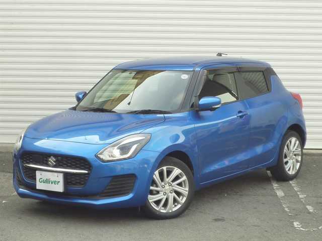スズキ スイフト XG 和歌山県 2020(令2)年 3.7万km スピーディーブルーM 純正７インチSDナビ（CN-RZ765W)/  BT/TV/CD/DVD/USB/SUZUKIセーフティーサポート/・デュアルセンサーブレーキサポート/・車線逸脱抑制機能/・ハイビームアシスト/・アダプティブクルーズコントロール/ETCビルトイン/横滑り防止装置/USB入力端子/運転席シートヒーター/コーナーセンサー/全周囲カメラ/オートライト/純正アルミホイール/純正フロアマット/スペアキーx1/取扱説明書/保証書