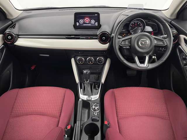 マツダ デミオ 13S ノーブルクリムゾン 三重県 2018(平30)年 2.2万km セラミックM 純正ナビ/バックカメラ/ヘッドアップディスプレイ/ETC/衝突軽減ブレーキ/車線逸脱システム/オートハイビーム/シートヒーター/ブラインドスポットモニター/コーナーセンサー/スマートキー×２