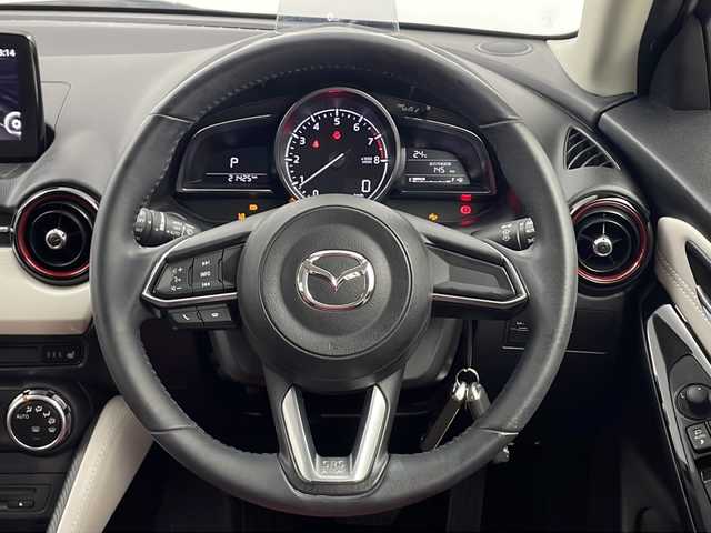 マツダ デミオ 13S ノーブルクリムゾン 三重県 2018(平30)年 2.2万km セラミックM 純正ナビ/バックカメラ/ヘッドアップディスプレイ/ETC/衝突軽減ブレーキ/車線逸脱システム/オートハイビーム/シートヒーター/ブラインドスポットモニター/コーナーセンサー/スマートキー×２