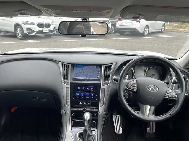 日産 スカイライン ハイブリッド 350GT FOUR TypeSP 新潟県 2014(平26)年 3.9万km クリスタルホワイトパール 4WD/純正ナビ/アラウンドビューモニター/レーダークルーズコントロール/パドルシフト/黒革シート/前席シートヒーター/前席パワーシート/SRS車高調/IMUPUL製アルミホイール/ETC/パドルシフト/LEDヘッドライト/保証書/取扱説明書