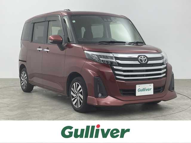 トヨタ ルーミー カスタムG 大分県 2021(令3)年 5.1万km ファイアークォーツレッドM 純正ナビ/TV/Bluetooth/パノラミックビューモニター/両側パワースライドドア/レーダークルーズ/電動パーキングブレーキ/ドライブレコーダー/プッシュスタート/フロアマット/ドアバイザー/LEDヘッドライト/ETC/衝突軽減ブレーキ