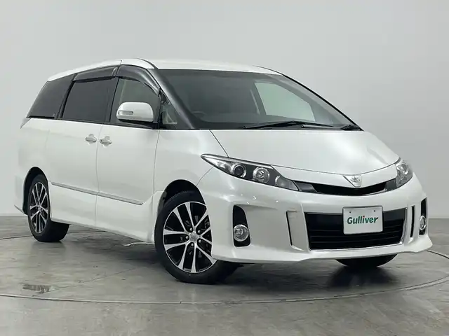 トヨタ エスティマ アエラス プレミアムエディション 群馬県 2016(平28)年 2.3万km ホワイトパールクリスタルシャイン 純正ナビ フルセグTV バックカメラ　プッシュスタート　MTモード付シフト クルーズコントロール ステアリングスイッチ　横滑り防止機能 前方ドライブレコーダー ETC2.0 電動格納ミラー