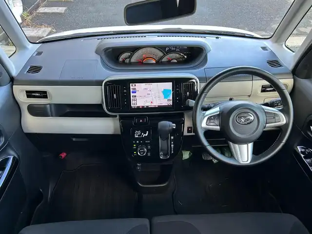 ダイハツ ムーヴ キャンバス G ブラックインテリア リミテッド SAⅢ 静岡県 2019(平31)年 4.2万km パールホワイトⅢ/ライトローズマイカメタリックⅡ 2トーン スマートアシストIII/・衝突回避支援ブレーキ機能/・衝突警報機能/・誤発進抑制機能(前方＋後方)/・車線逸脱警報機能/・先行車発進お知らせ機能/・オートハイビーム/純正8インチナビ/FM/AM/CD/DVD/Bluetooth/SD/両側パワースライドドア/フルセグTV/パノラマモニター/ETC/ドライブレコーダー/フロントガラス熱線/D席シートヒーター/LEDヘッドライト/オートライト