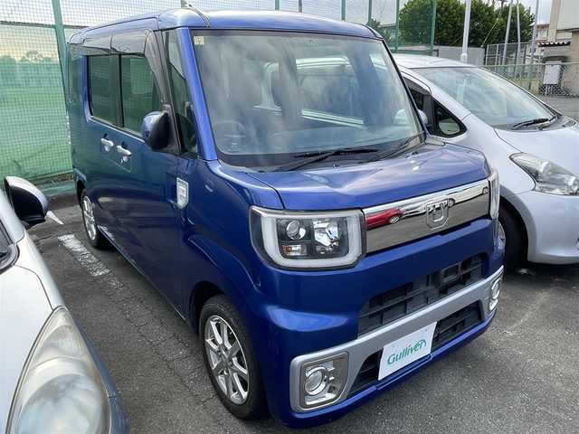 ダイハツ ウェイク L ファインセレクション SA 静岡県 2015(平27)年 10.8万km ブルーメタリック プッシュスタート/スマートキー/社外ナビ(CN-R501WD)/　フルセグTV/BTオーディオ/MSV/DVD/バックカメラ /オートライト/LEDヘッドライト/ステアリングスイッチ/GPSレーダー探知機