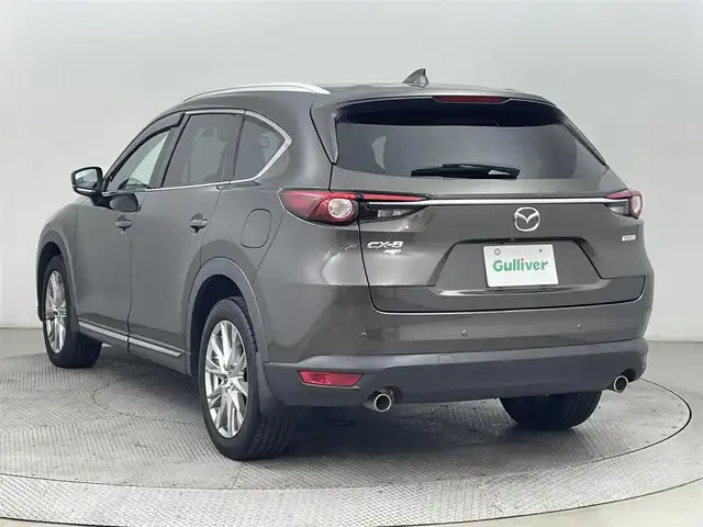 マツダ ＣＸ－８ XD Lパッケージ 道央・札幌 2018(平30)年 7.7万km チタニウムフラッシュマイカ ・４WD/・純正SDナビ/　BT/CD/DVD/USB/AUX/フルセグ/・ヘッドアップディスプレイ/・社外ETC/・純正前方ドライブレコーダー/・バックカメラ/・左サイドカメラ/・レーダークルーズコントロール/・スマートシティブレーキサポート/・レーンキープアシスト/・横滑り防止/・ブラインドスポットモニター/・ロードサインアシスト/・レザーシート/・前席シートヒーター/・セカンドシートシートヒーター/・ステアリングヒーター/・電動リアゲート/・前席パワーシート/・運転席シートメモリー/・純正フロアマット/・純正サマー19インチAW/・LEDヘッドライト/・オートライト/・オートマチックハイビーム/・プッシュスタート/・スマートキー/・スペアキー/・純正エンジンスターター/・取扱説明書/・保証書
