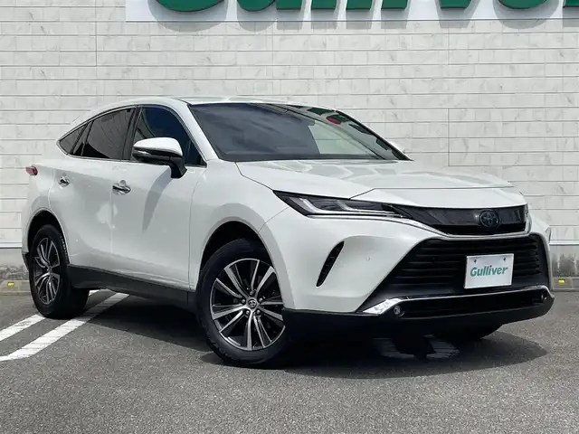 トヨタ ハリアー G 宮崎県 2021(令3)年 5.6万km ホワイトパールクリスタルシャイン 純正ディスプレイオーディオ/・Bluetooth・AM・FM/バックカメラ/ビルトインETC/デジタルインナーミラー/360度ドライブレコーダー【DC5001DT】/パワーバックドア/D席パワーシート/純正フロアマット/純正18インチアルミホイール/Fエンブレム・ヘッドライト・ドアピラー【PPF】/スペアキー有り/取説・DA取説・保証書