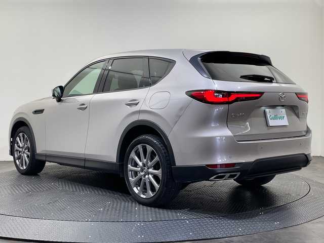 マツダ ＣＸ－６０ 25S エクスクルーシブモード 愛媛県 2023(令5)年 2万km プラチナクォーツメタリック １２．３型ナビ/フルセグ／Ｂｌｕｅｔｏｏｔｈ／ａｐｐｌｅｃａｒｐｌａｙ／ａｎｄｒｏｉｄａｕｔｏ/全方位カメラ/衝突軽減ブレーキ/レーダークルーズコントロール/電動リアゲート/前後ドライブレコーダー/前後コーナーセンサー/オートマチックハイビーム/DN席パワーシート/シートヒーター/レザーシート/ブラインドスポットモニター