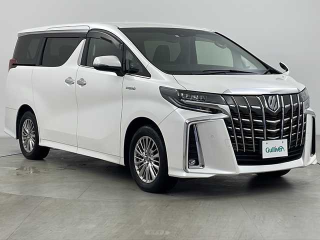 トヨタ アルファードハイブリット SR Cパッケージ 道央・札幌 2018(平30)年 6.5万km ホワイトパールクリスタルシャイン ・4WD/・純正ナビ&CD&DVD&BT&SD&HDMI&TV/・両側パワースライドドア/・パワーバックドア/・バックカメラ/・純正フリップダウンモニター/・トヨタセーフティセンス/・レーダークルーズコントロール/・前席パワーシート/・D席メモリシート/・前席シートヒーター/・前席ベンチレーションシート/・レザーシート/・AC100V/・ステアリングスイッチ/・社外フロアマット/・LEDヘッドライト/・LEDフォグランプ/・オートライト/・オートマチックハイビーム/・スマートキー