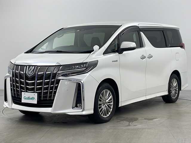 トヨタ アルファードハイブリット SR Cパッケージ 道央・札幌 2018(平30)年 6.5万km ホワイトパールクリスタルシャイン ・4WD/・純正ナビ&CD&DVD&BT&SD&HDMI&TV/・両側パワースライドドア/・パワーバックドア/・バックカメラ/・純正フリップダウンモニター/・トヨタセーフティセンス/・レーダークルーズコントロール/・前席パワーシート/・D席メモリシート/・前席シートヒーター/・前席ベンチレーションシート/・レザーシート/・AC100V/・ステアリングスイッチ/・社外フロアマット/・LEDヘッドライト/・LEDフォグランプ/・オートライト/・オートマチックハイビーム/・スマートキー