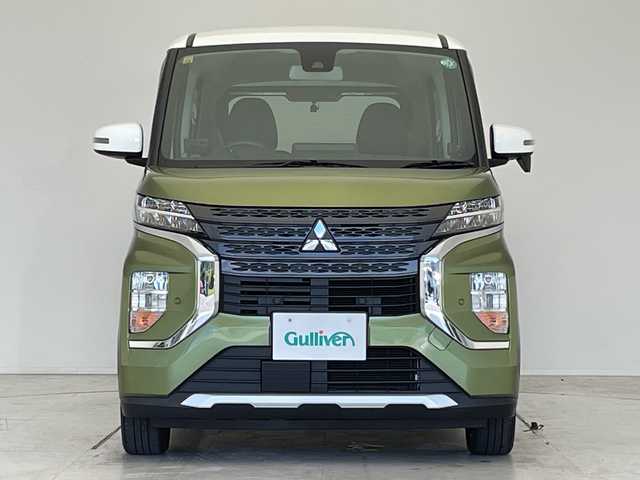 三菱 ｅＫクロススペース G 愛知県 2020(令2)年 4.5万km Ｄグリーン 純正9型ナビ ＳＤカードなし/バックカメラ/衝突軽減システム/ハンズフリースライドドア/シートヒーター/片側パワースライド/アイドリングストップ/横滑り防止装置/ステアリングスイッチ/スマートキー/プッシュスタート