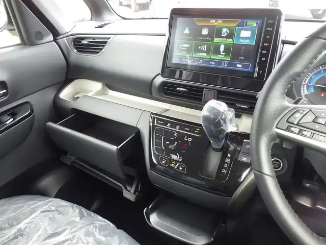 三菱 デリカミニ T プレミアム 千葉県 2025(令7)年 0.1千km アメジストブラック/シルキーホワイト T　PREMIUM　9型ディスプレイオーディオ（121/330）　サイドデカール（33440）/e-Assist/・衝突被害軽減ブレーキシステム（FCM）/・車線逸脱警報システム（LDW）/・誤発進抑制機能（前進＆後退時）（UMS）/・レーダークルーズコントロールシステム（ACC）/・オートマチックハイビーム[AHB]/マイパイロット/ハンズフリー両側パワースライドドア/ディスプレイオーディオ/【Bluetooth接続】/【Apple CarPlay　Android Auto対応】/マルチアラウンドモニター/デジタルインナーミラー/ステアリングヒーター/ステアリングスイッチ/革巻きステアリング/パドルシフト/LEDヘッドライト/フォグライト/ウインカーミラー/コーナーセンサー/純正15インチアルミホイル/サイド/カーテンエアバッグ/キーレスオペレーションシステム