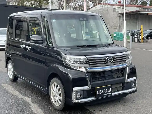 ダイハツ タント カスタムX トップED VS SAⅢ 福島県 2019(令1)年 3.1万km ブラックマイカメタリック 純正SDナビ/フルセグTV/全方位カメラ/両側パワースライドドア/運転席パワーシート/ドライブレコーダー/ETC/スペアキー/社外１４AW/純正１４AWノーマルタイヤ積込