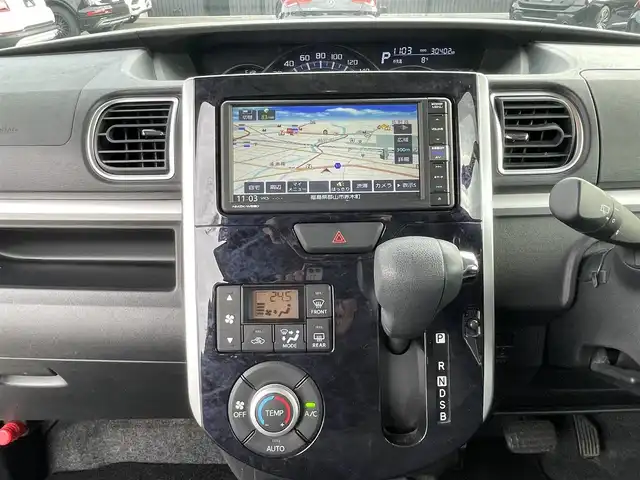 ダイハツ タント カスタムX トップED VS SAⅢ 福島県 2019(令1)年 3.1万km ブラックマイカメタリック 純正SDナビ/フルセグTV/全方位カメラ/両側パワースライドドア/運転席パワーシート/ドライブレコーダー/ETC/スペアキー/社外１４AW/純正１４AWノーマルタイヤ積込