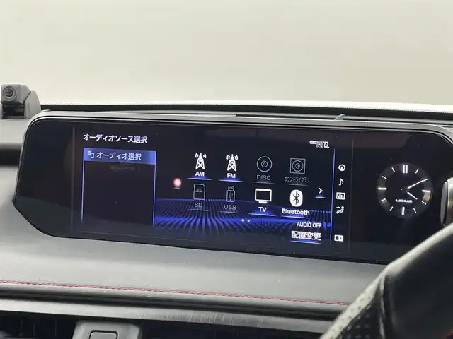 レクサス ＵＸ 250h Fスポーツ 埼玉県 2019(令1)年 4.5万km ホワイトノーヴァガラスフレーク ＴＲＤエアロ　サンルーフ　メーカナビ　パノラミックビューモニター　ＢＳＭ　ＥＴＣ２．０　ドラレコ　赤レザー　レーダークルーズ　シートヒーター　ステアリングヒーター　メモリシート　ＡＣ１００Ｖ　ＬＥＤ