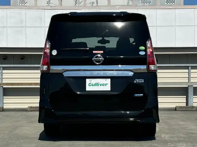 日産 セレナ ハイウェイスター Vセレクション 静岡県 2017(平29)年 6.9万km ダイヤモンドブラック エマージェンシーブレーキ/セーフティパック/純正ＳＤナビ/フルセグＴＶ/後席モニター/全周囲/ＥＴＣ/両側電動スライドドア/パーキングアシスト/プッシュスタート/コーナーセンサー/クルーズコントロール