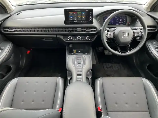 ホンダ ＺＲ－Ｖ ハイブリッド e:HEV X 静岡県 2023(令5)年 2.7万km クリスタルブラックパール エンジンスタートボタン/スマートキー/ワンオーナー/パワーステアリング/パワーウィンドウ/MTモード付AT/アイドリングストップ/オートエアコン/クルーズコントロール/全方位カメラ/ETC2.0/USB入力端子/純正ナビ（BT.フルセグ）/ドライブレコーダー前後/電動リアゲート/純正フロアマット/純正アルミホイール/ABS/横滑り防止装置/コーナーセンサー前後/レーンキープアシスト/オートライト/オートマチックハイビーム/ダウンヒルアシストコントロール/LEDヘッドライト/Wプラスサイドエアバック/カーテンエアバック/Honda SENSING/ブラインドスポットインフォメーション/後退出庫サポート/マルチビューカメラシステム/Honda CONNECTディスプレー＋ETC2.0車載器＋ワイヤレス充電器/パワーテールゲート(予約クローズ機能付)
