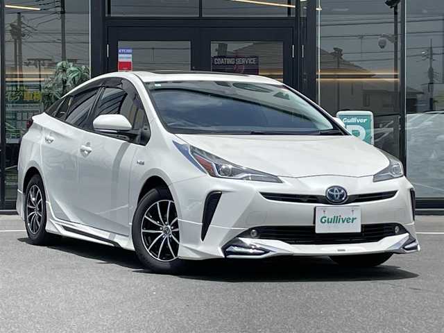 トヨタ プリウス S 茨城県 2020(令2)年 1.9万km ホワイトパールクリスタルシャイン 純正ナビ/【AM・FM・ＣＤ・ＤＶＤ・ＴＶ・ＳＤ・ＢＴ】/サンルーフ/モデリスタエアロ/レーダークルコン/Ｂカメラ/ステリモ/オートライト/オートハイビーム/Fフォグ/LEDライト/純正フロアマット/社外アルミホイール/純正アルミホイール積み込み/横滑り防止装置/レーンキープアシストコントロール/衝突被害軽減システム/プッシュスタート/スマートキー