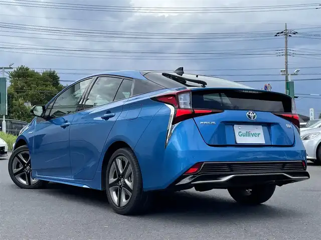 トヨタ プリウス Sツーリングセレクション 茨城県 2019(平31)年 4.9万km ブルーM 純正SDナビ/　　BT/CD/DVD/フルセグ/バックカメラ/アダプティブクルーズコントロール/LEDオートライト/オートマチックハイビーム/レザーシート/シートヒーター/純正17インチアルミホイール/コーナーセンサー/ETC2.0/スマートキー