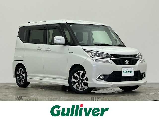 スズキ ソリオ バンディット HV MV Dカメラ ブレーキS 宮城県 2016(平28)年 1.8万km ピュアホワイトP デュアルカメラブレーキサポート//純正ナビ(Ｂｌｕｅｔｏｏｔｈ／フルセグ)//バックカメラ//クルーズコントロール//両側パワースライドドア//ビルトインＥＴＣ//アイドリングストップ//ドライブレコーダー//LEDヘッドライト//オートライト//純正フロアマット//プッシュスタート//スマートキー//レザー調シートカバー//保証書