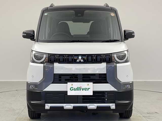 三菱 デリカミニ T プレミアム 茨城県 2025(令7)年 0.1千km アメジストブラック/シルキーホワイト 届出済未使用車　純正９インチディスプレイオーディオ　衝突軽減ブレーキ　マイパイロット　レーダークルーズコントロール　レーンキープアシスト　全周囲カメラ　両側電動スライドドア　前席シートヒーター　