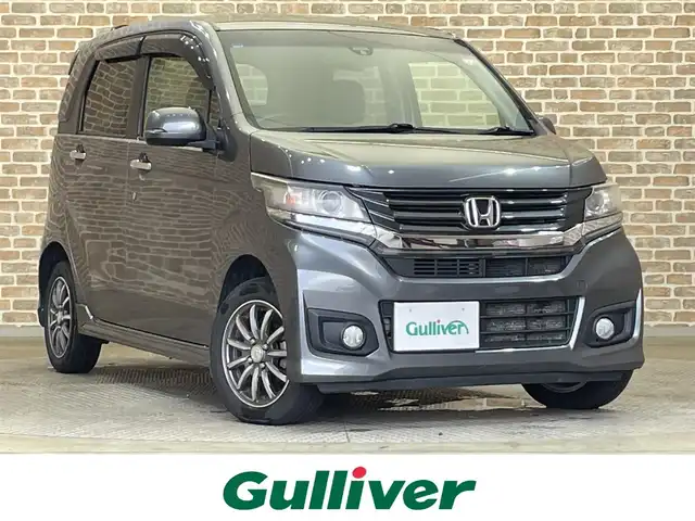 ホンダ Ｎ ＷＧＮ カスタム G ターボパッケージ 岩手県 2014(平26)年 10.9万km ポリッシュドメタルメタリック ４WD/ターボ/シティブレーキアクティブシステム/クルーズコントロール/ヒルスタートアシスト機能/横滑り防止装置/アイドリングストップ/パドルシフト/純正ナビ/フルセグTV/バックカメラ/ETC/フルオートエアコン/HIDヘッドライト/フォグランプ/運勢14インチアルミホイール