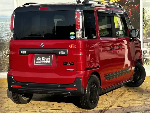 スズキ スペーシア ギア HYBRID XZターボ 道北・旭川 2019(令1)年 3.3万km フェニックスレッドパール/ガンメタリック2トーンルーフ カロッツェリア8インチナビ/全方位カメラ/フルセグTV/左右リア席モニター/両側電動スライドドア/前席シートヒーター/ヘッドアップディスプレイ/クルーズコントロール/ドライブレコーダー/プッシュスタート/スマートキー