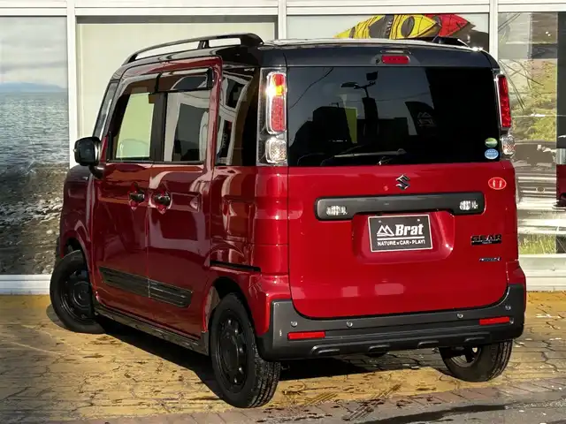 スズキ スペーシア ギア HYBRID XZターボ 道北・旭川 2019(令1)年 3.3万km フェニックスレッドパール/ガンメタリック2トーンルーフ カロッツェリア8インチナビ/全方位カメラ/フルセグTV/左右リア席モニター/両側電動スライドドア/前席シートヒーター/ヘッドアップディスプレイ/クルーズコントロール/ドライブレコーダー/プッシュスタート/スマートキー